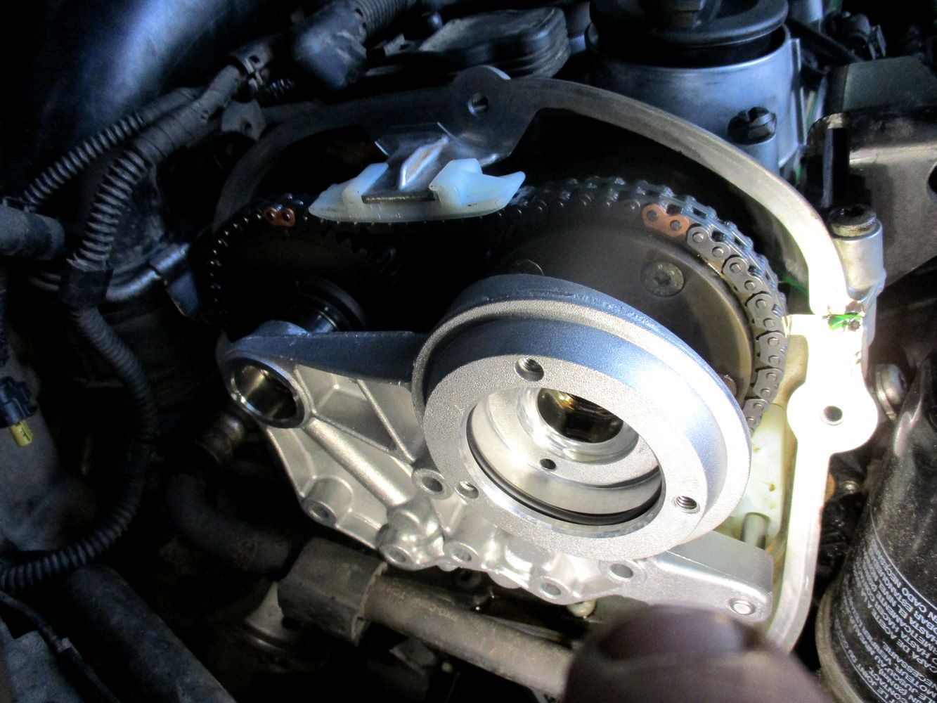 Установка опоры распредвалов